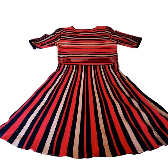 Ann Taylor Striped Flare Sweater Dress - Picture 6 of 9